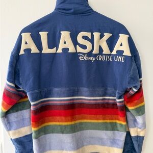 Limited Edition Disney Cruise Line Alaska Blue Stripe Fleece Jacket